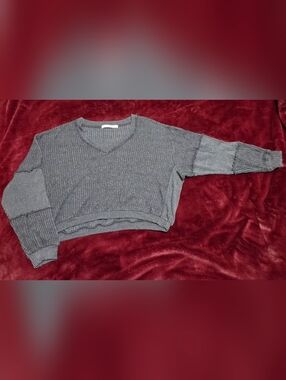 Altar'd State ribbed v-neck cropped sweater